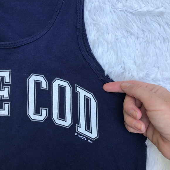 CUFFY’S • Classic Cape Cod Arch Navy Unisex Tank Top Size Small - Picture 8 of 11